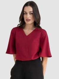 Bell Sleeves Top - Red