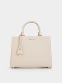 Mirabelle Structured Top Handle bag - Ivory