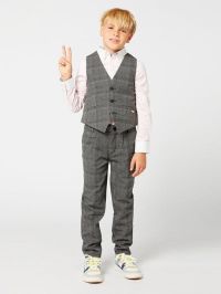Grey Checks Waist Coat