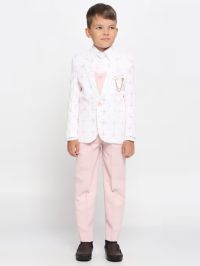 Pink Shirt Waistcoat Blazer with Pant and Bow Tie (Set of 5)