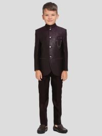 Wine Designer Jodhpuri with Pant (Set of 2)