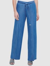 Wide-Leg Pull-On Pants