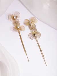 Lustrous Floral Cascade Earrings