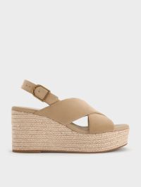 Faux Suede Espadrille Wedges